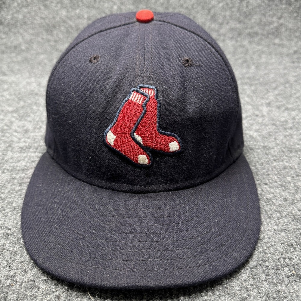 Boston Red Sox New Era Hat Mens 7 1/4 Navy Blue MLB Baseball Cap 59FIFTY